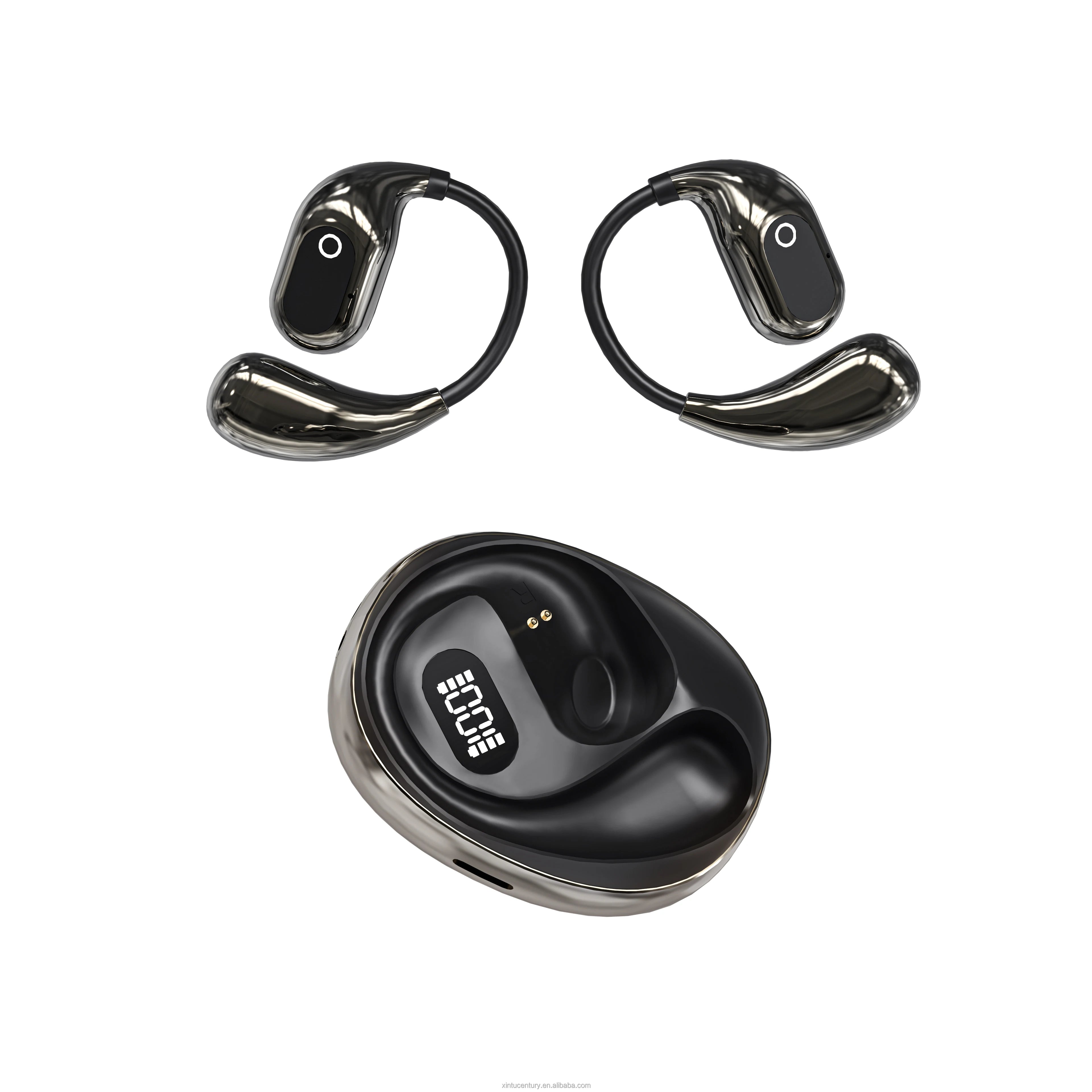 Słuchawki AI Tłumacz Open Ear z Wyświetlaczem LED - TWS Bluetooth