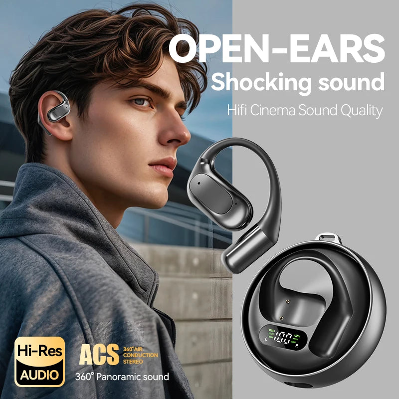 Słuchawki OWS Ear Clip TWS - Bluetooth V5.3, HiFi, Mechaniczny Design