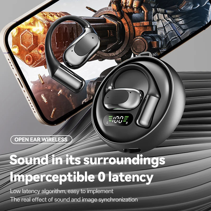 Słuchawki OWS Ear Clip TWS - Bluetooth V5.3, HiFi, Mechaniczny Design