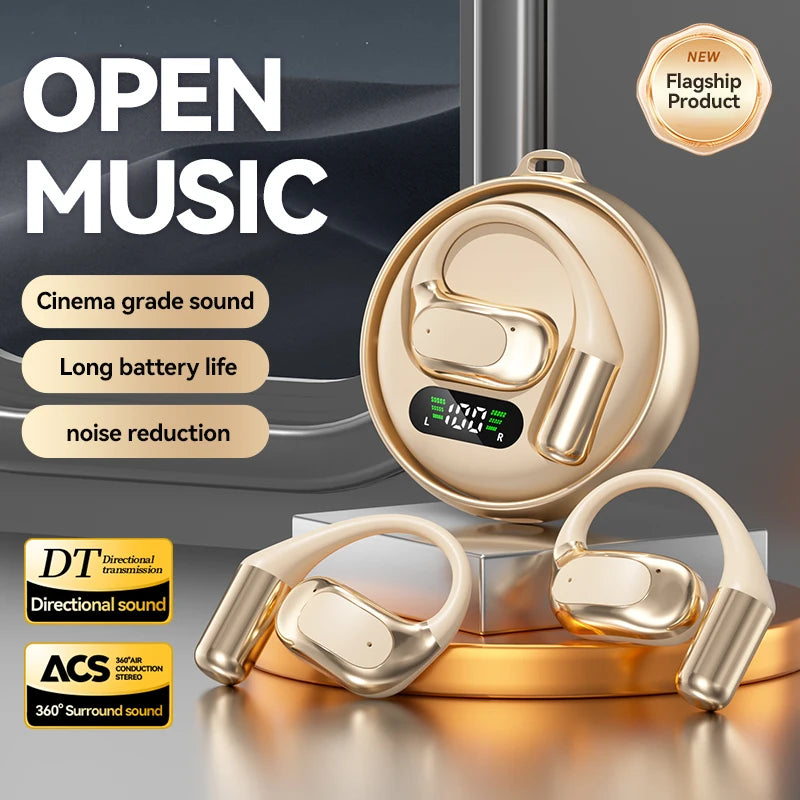 Słuchawki OWS Ear Clip TWS - Bluetooth V5.3, HiFi, Mechaniczny Design