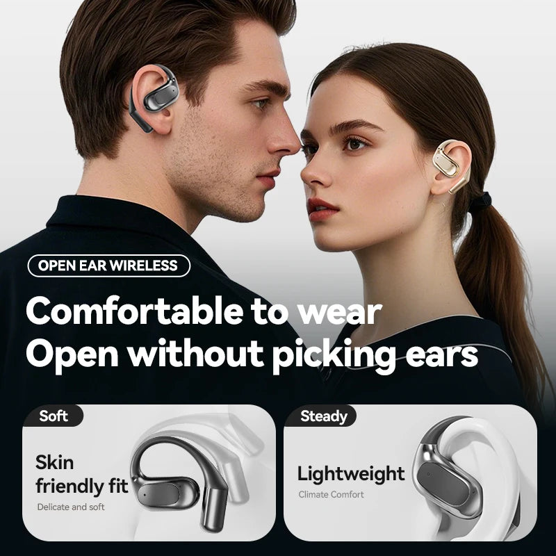 Słuchawki OWS Ear Clip TWS - Bluetooth 5.3, HiFi, Otwarte Ucho, Gaming, Sport