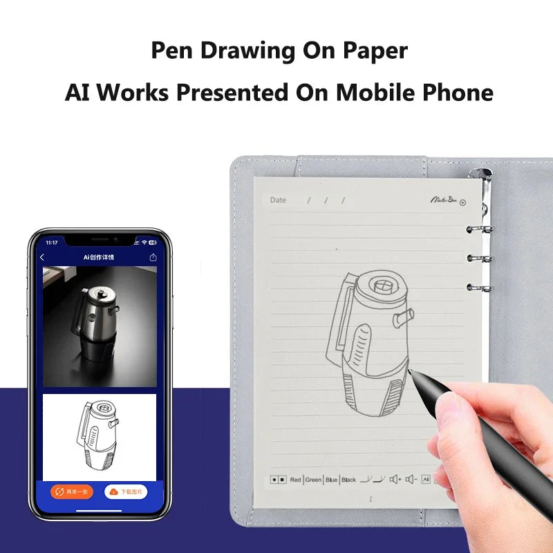 Digital Handwriting Note Book Smart Sync Pen Diary Writing Set AI Cloud Notebook Voice Drawing Bluetooth Real-time Transmission