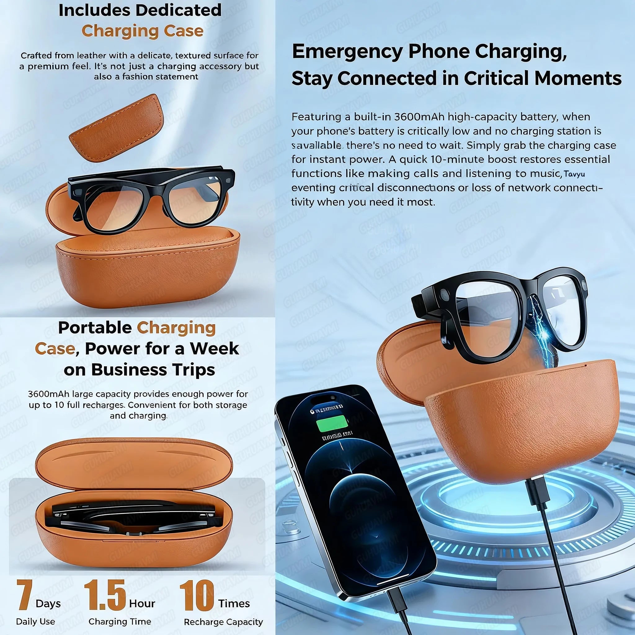 New AI Smart Glasses with 8MP Camera, 4K Video & HD Photo Bluetooth Audio , Real-Time Translation Noise-Cancel Calls Music 2026