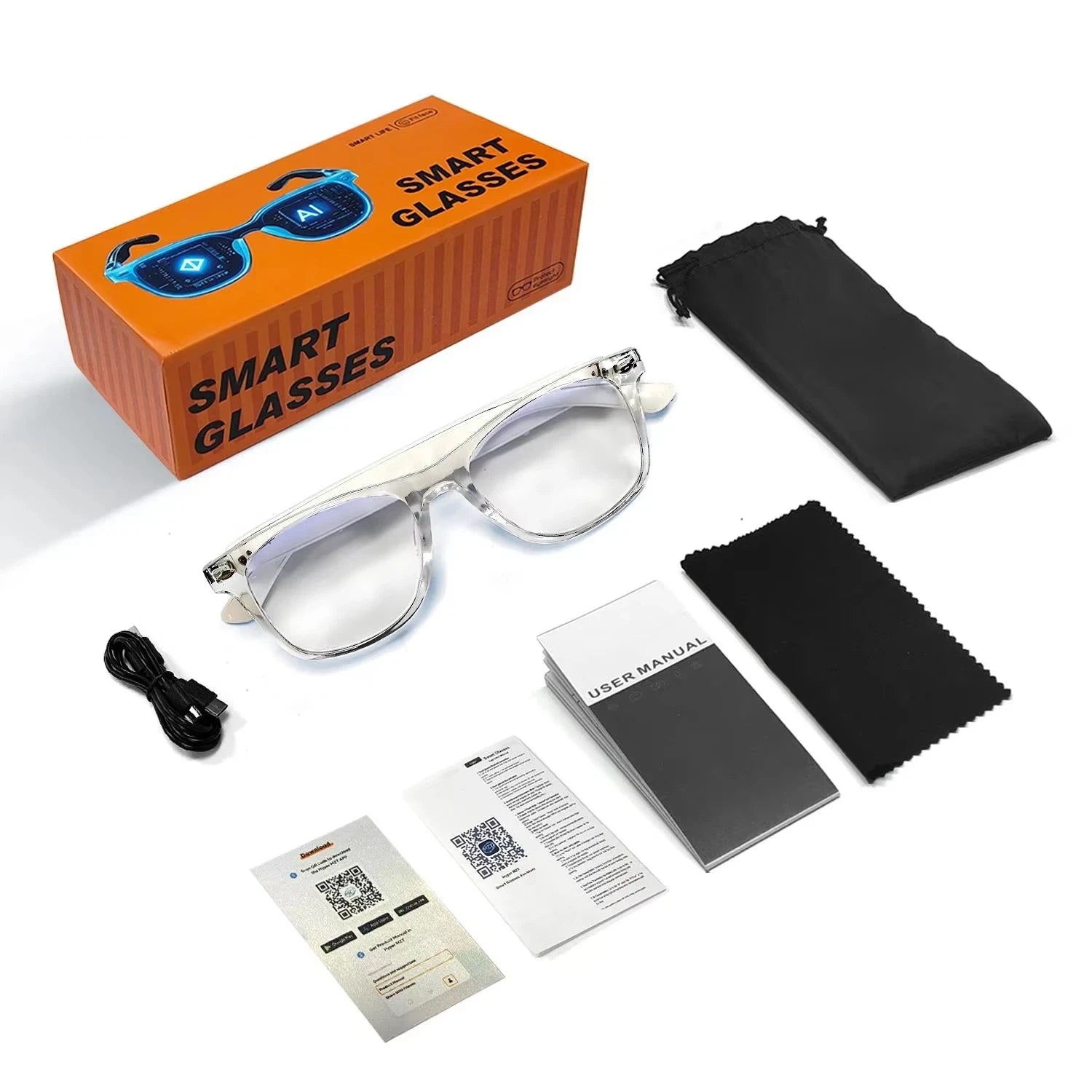 6K AI Smart Glasses Multifunctional Camera Bluetooth Call Voice Assistant Music Player Translate Photochromic HD Glasses