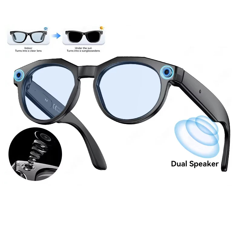 8K HD AI Smart Glasses Men Chat GPT 800MP Camera Bluetooth Call AI Translation Voice Assistant Control Sunglasses Women 2026
