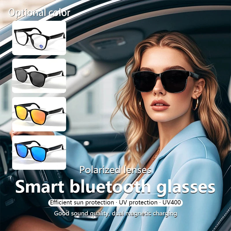 Okulary Smart GS08 - Asystent AI, Muzyka, Połączenia, UV400, Anti-Blue Light