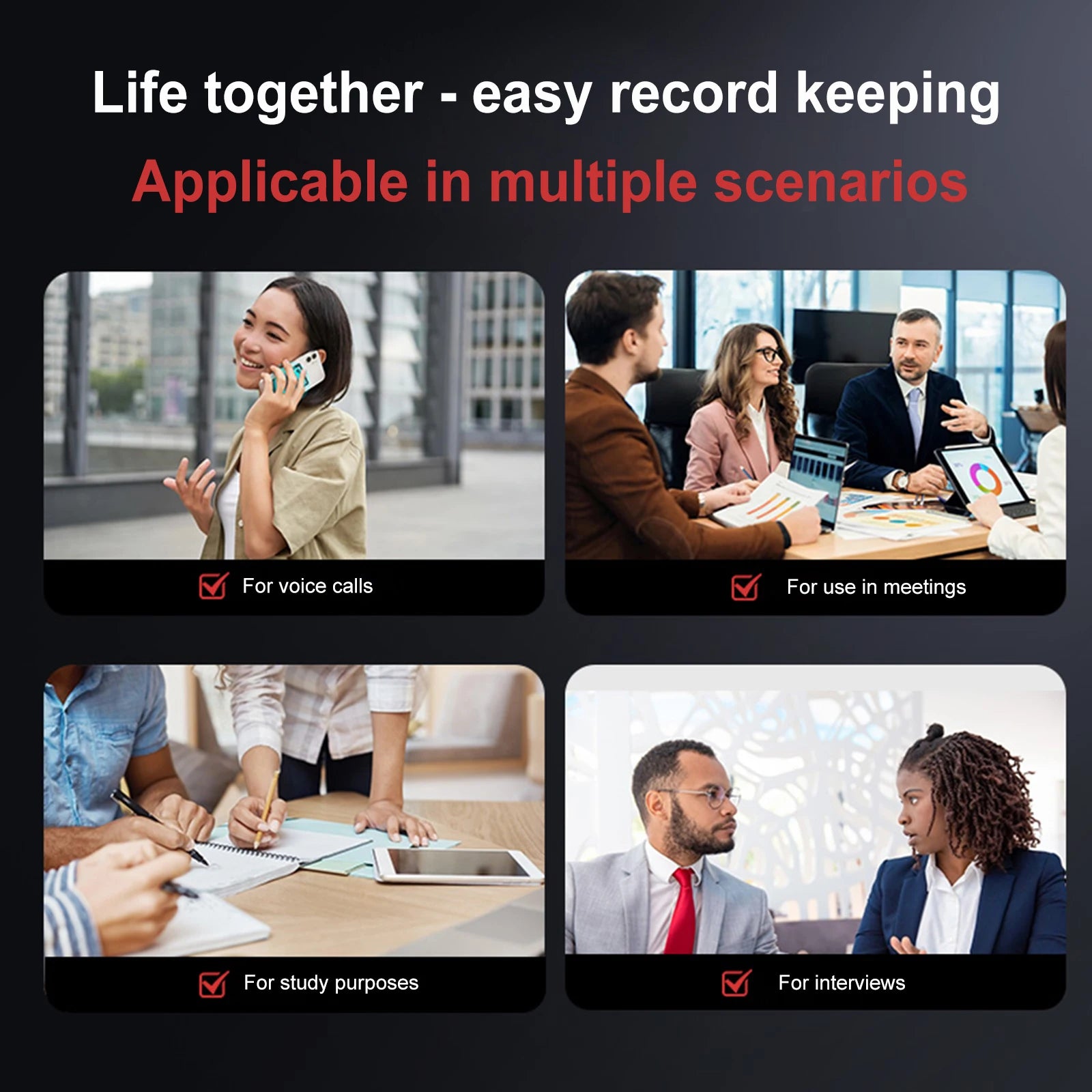 64G AI Voice Recorder Portable AI Notetaking Device Support 134 Languages Voice To Text Recorder Audio Dictaphone Sound Recorder