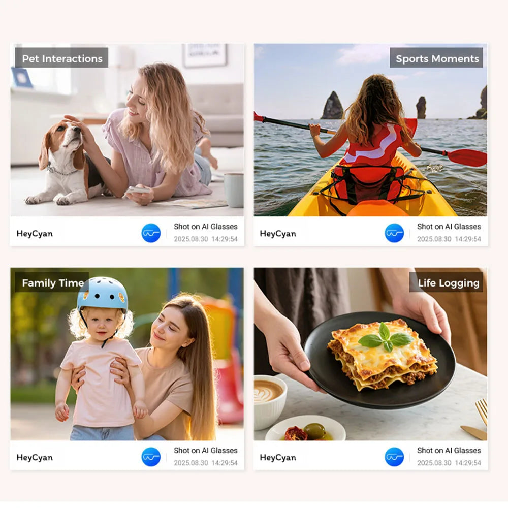 AI Intelligent Camera Glasses 4K HD Smart Glasses Camera Video Recording and Taking Photos, Translation,Assistant Conversation