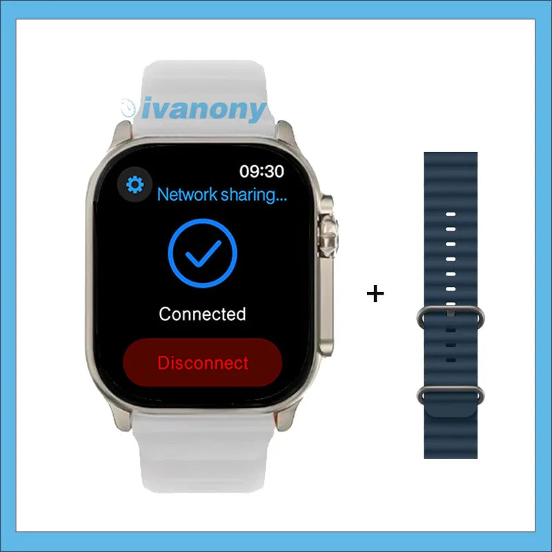 Ivanony Smart Watch HK11 ULTRA 3 2.02inch Amoled Screen Bluetooth Network Sharing AI Robot Offline Voice Wake Up Smartwatch 2025