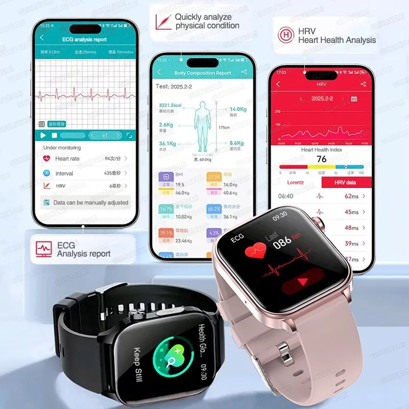 Smartwatch Medyczny AI 2025 - ECG PPG Diagnoza Zdrowia Monitoring