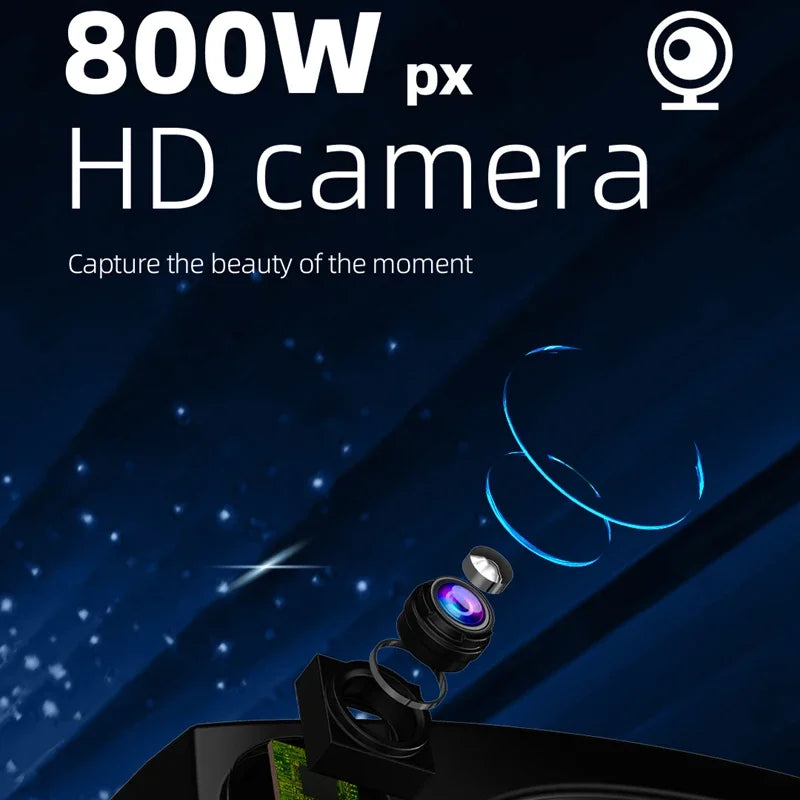 Okulary AI 4K Smart 2026 - Kamera 800W, Tłumaczenie, Wodoodporne, Bluetooth