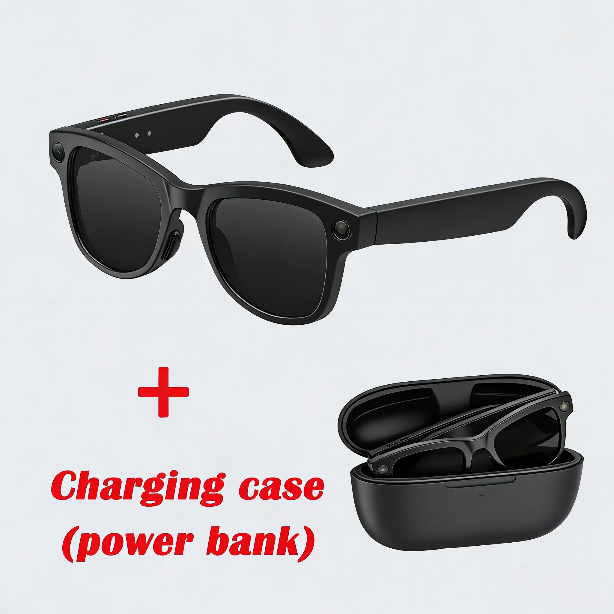 AI Intelligent Camera Glasses 4K HD Smart Glasses Camera Video Recording and Taking Photos, Translation,Assistant Conversation