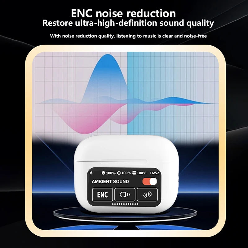 AI Earphone Wireless Bluetooth Headphones Translator Earphones 147Languages With Touch Screen Communication APP Control