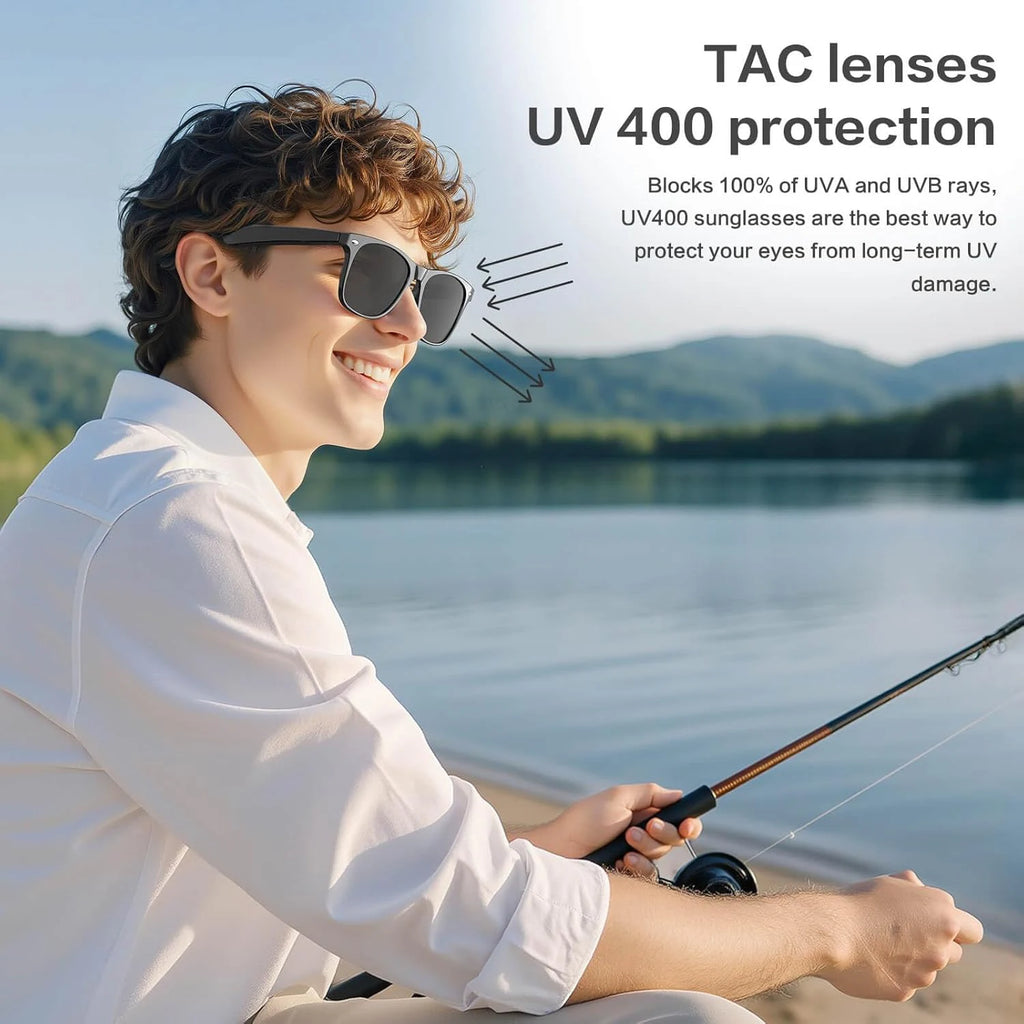 2026 AI Smart Glasses Camera 800K Video Recording EIS 100+Language Translation Mens Sunglasses Bluetooth Call Music 260mAh Woman