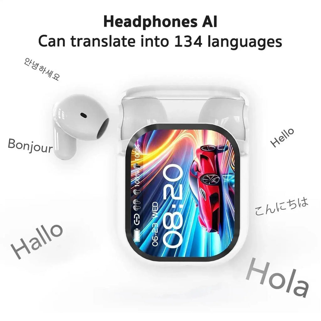 Słuchawki AI Translation Earbuds - Real Time, Ekran Dotykowy, Redukcja Szumów