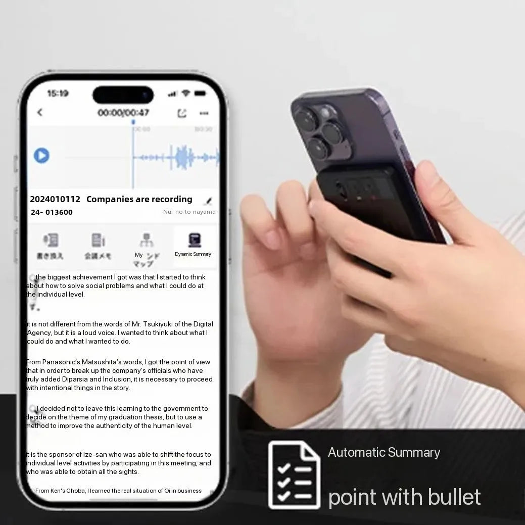 ChatGPT-4 AI Powered  Mini Voice Note Recorder Realtime Translator Device Phone Charging  Free Translator Intelligent