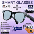 New AI Smart Glasses with 8MP Camera, 4K Video & HD Photo Bluetooth Audio , Real-Time Translation Noise-Cancel Calls Music 2026
