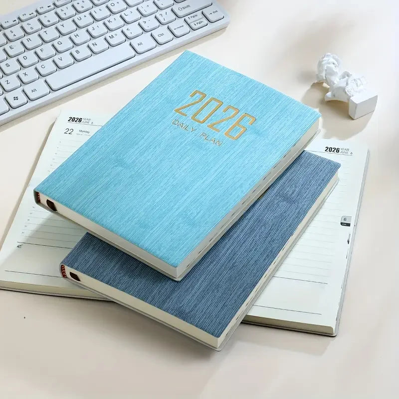 2026 New A5 Size Notebooks 365-Day Daily Schedule Book Diary 360 Sheets Notebook Agenda Notepad Writing Pads Office School