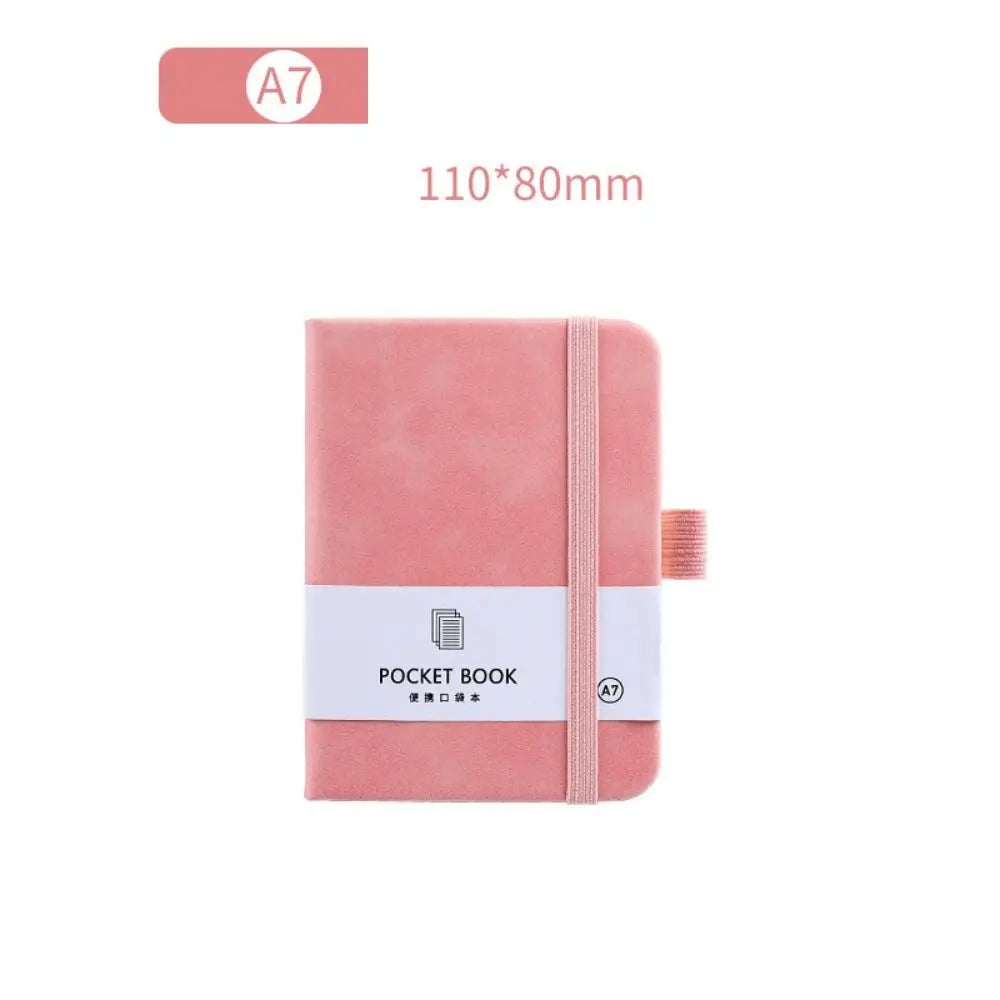 A6/A7 A6/A7 Pocket Notepad with Elastic Band Portable Portable Mini Notebook 100 Sheets Simple Style Agenda Organizer