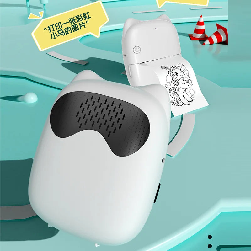 2026 AI New Voice Text Picture Printing Mini Convenient Printer WIFI Can Connect To Mobile Phone Parent-child Interaction