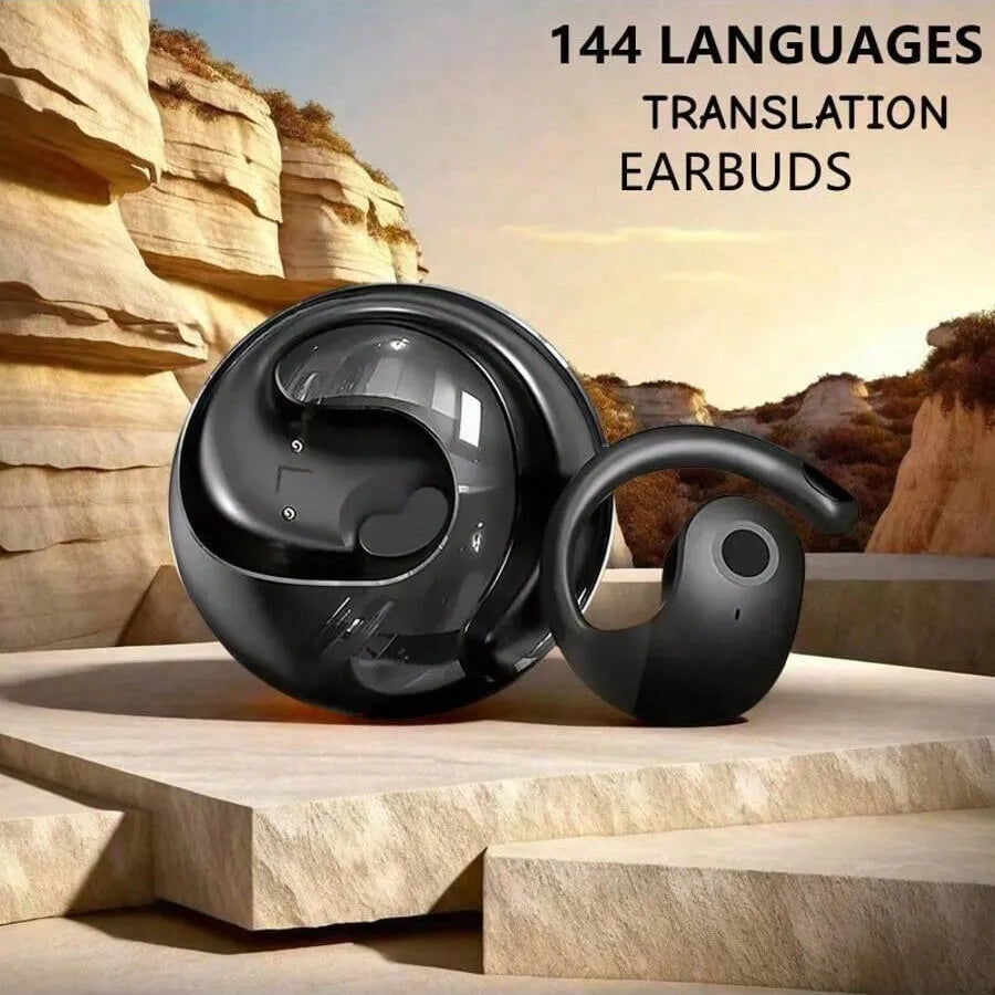 Słuchawki Tłumaczące AI - 144 Języki, Bluetooth, Real-Time Translation