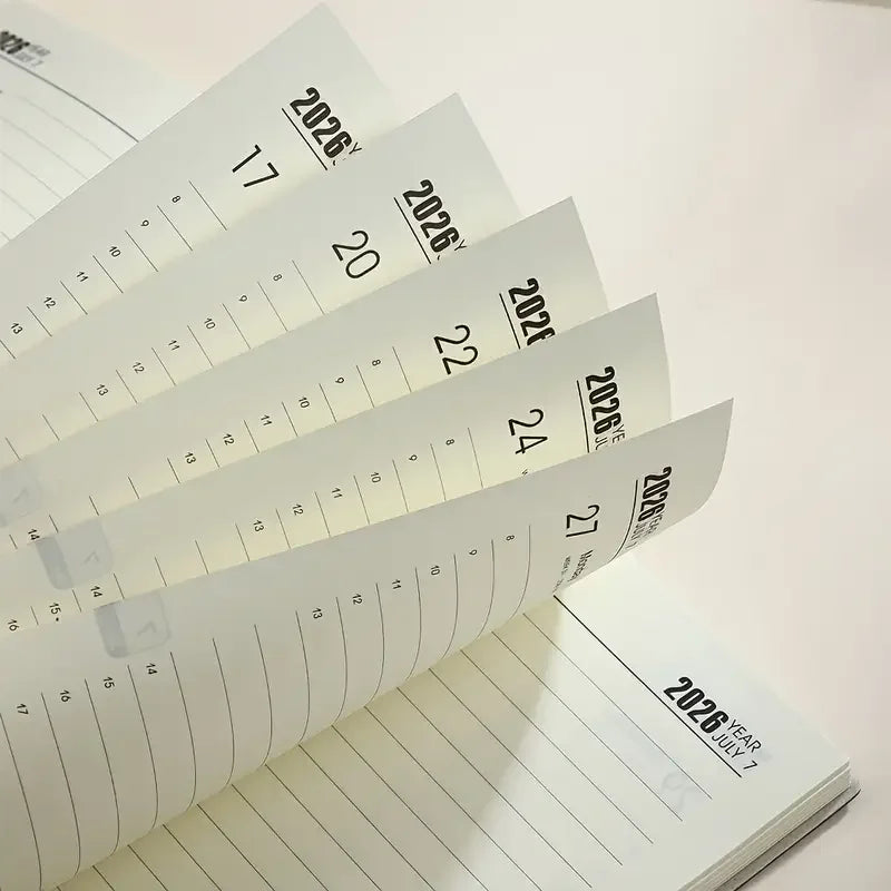 2026 New A5 Size Notebooks 365-Day Daily Schedule Book Diary 360 Sheets Notebook Agenda Notepad Writing Pads Office School