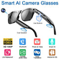 Okulary AI 1080 GPT - Kamera 100MP, Chat, Bluetooth, Asystent Muzyka, Tłumaczenie