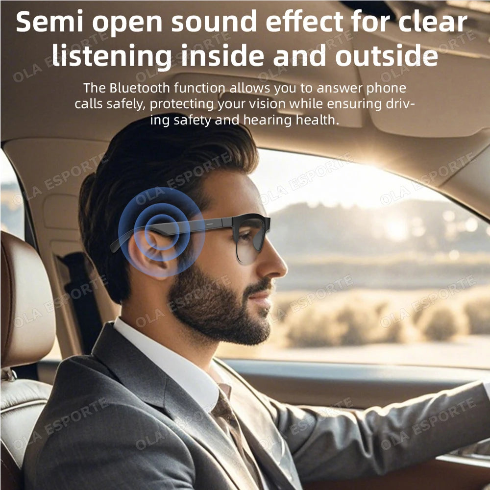 AI Glasses Men Women Smart Glasses Color-Changing Lenses High-Definition Voice Calls Hi-Fi Music Quality Open-ear Audio Glasses