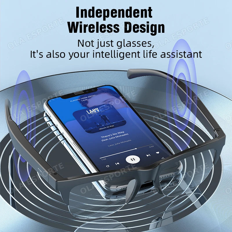 AI Glasses Men Women Smart Glasses Color-Changing Lenses High-Definition Voice Calls Hi-Fi Music Quality Open-ear Audio Glasses