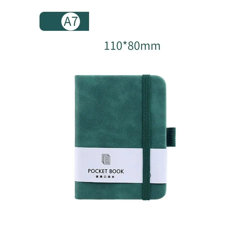 A6/A7 A6/A7 Pocket Notepad with Elastic Band Portable Portable Mini Notebook Simple Style 100 Sheets Agenda Organizer