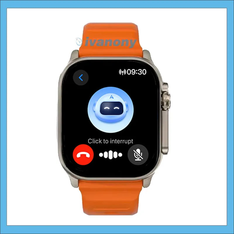 Ivanony Smart Watch HK11 ULTRA 3 2.02inch Amoled Screen Bluetooth Network Sharing AI Robot Offline Voice Wake Up Smartwatch 2025