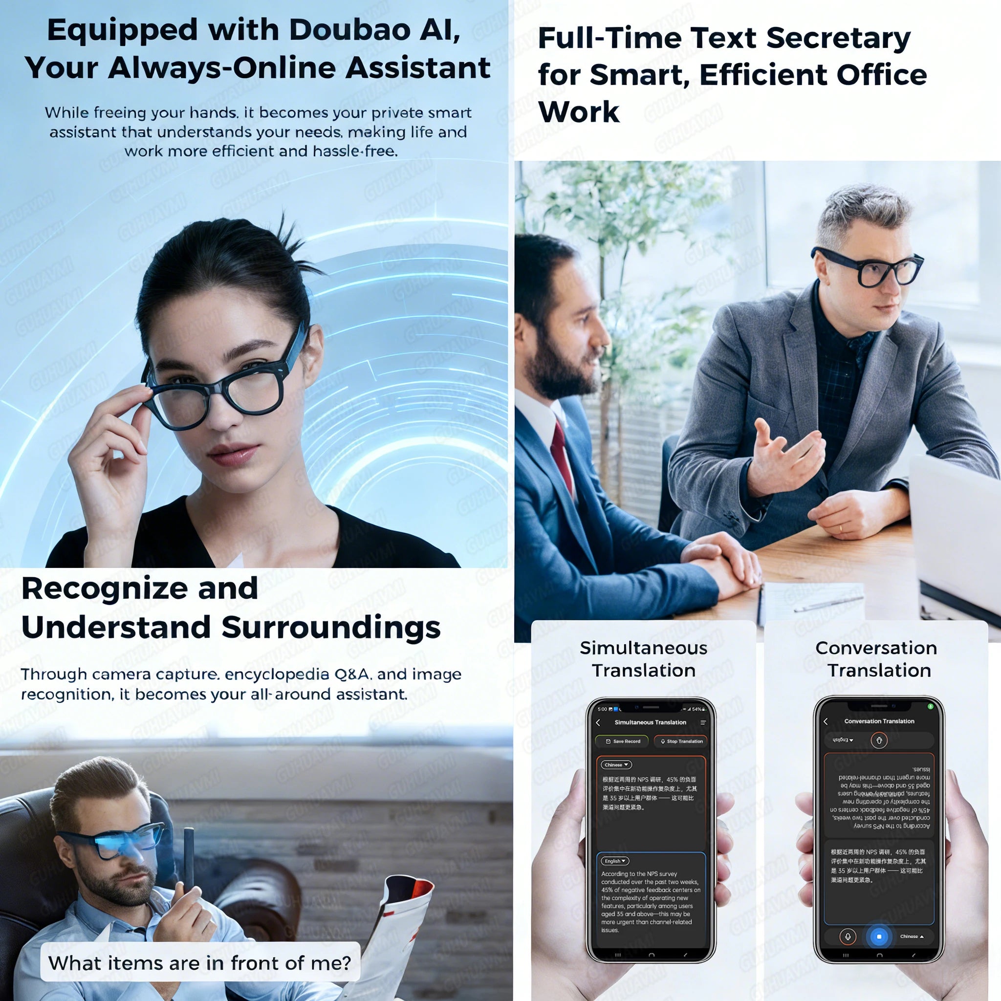 New AI Smart Glasses with 8MP Camera, 4K Video & HD Photo Bluetooth Audio , Real-Time Translation Noise-Cancel Calls Music 2026