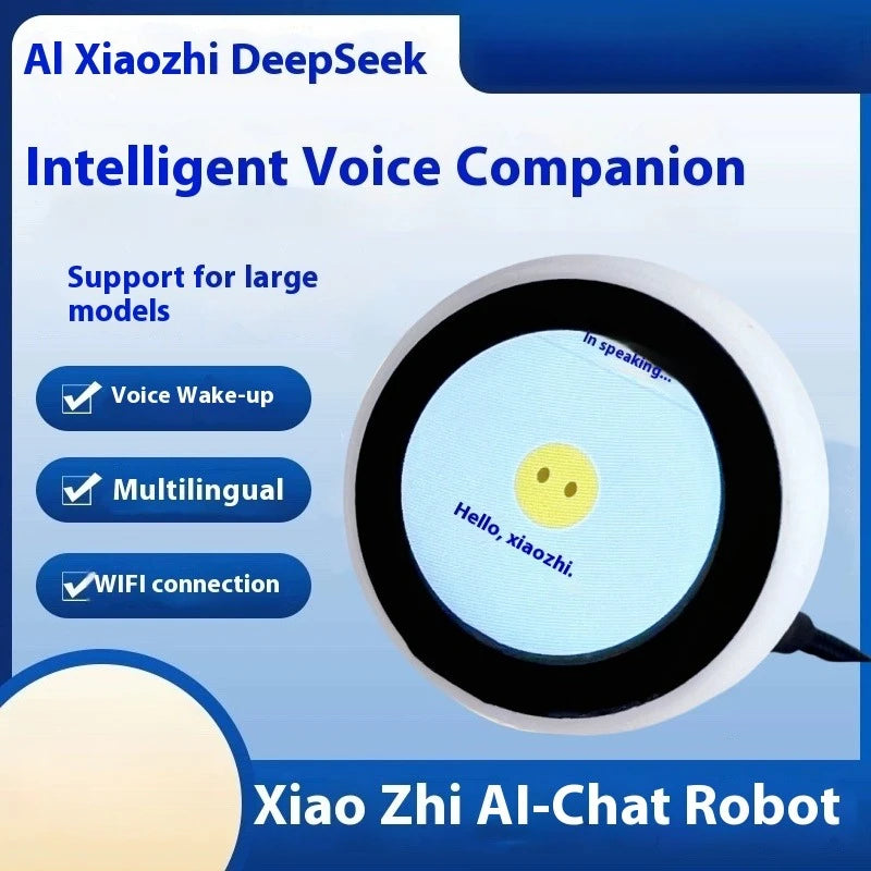 XiaoZhi AI-ESP32 Smart WiFi AI Companion Robot with 1.28" Screen - Voice Assistant & Emotional Interaction for Easy Home Chat