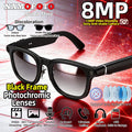 2026 New AI Smart Glasses 8MP Anti-shake Camera 1200P Video Recording Real-time Translation Music BT Call Sunglasses Men Women