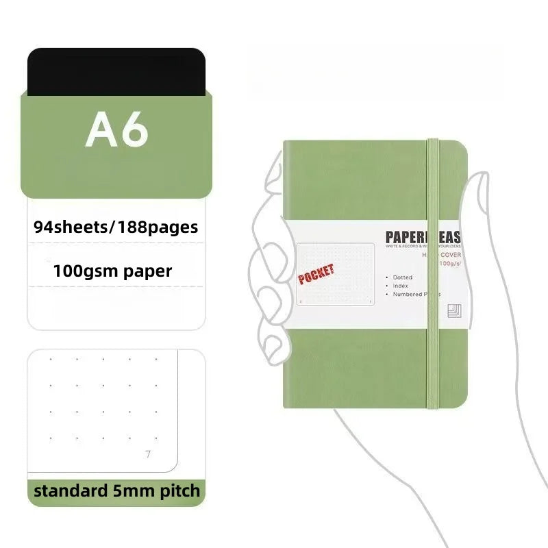 Notes A6 w Kropki - Kompaktowy Notatnik Kieszonkowy z Numeracją Stron