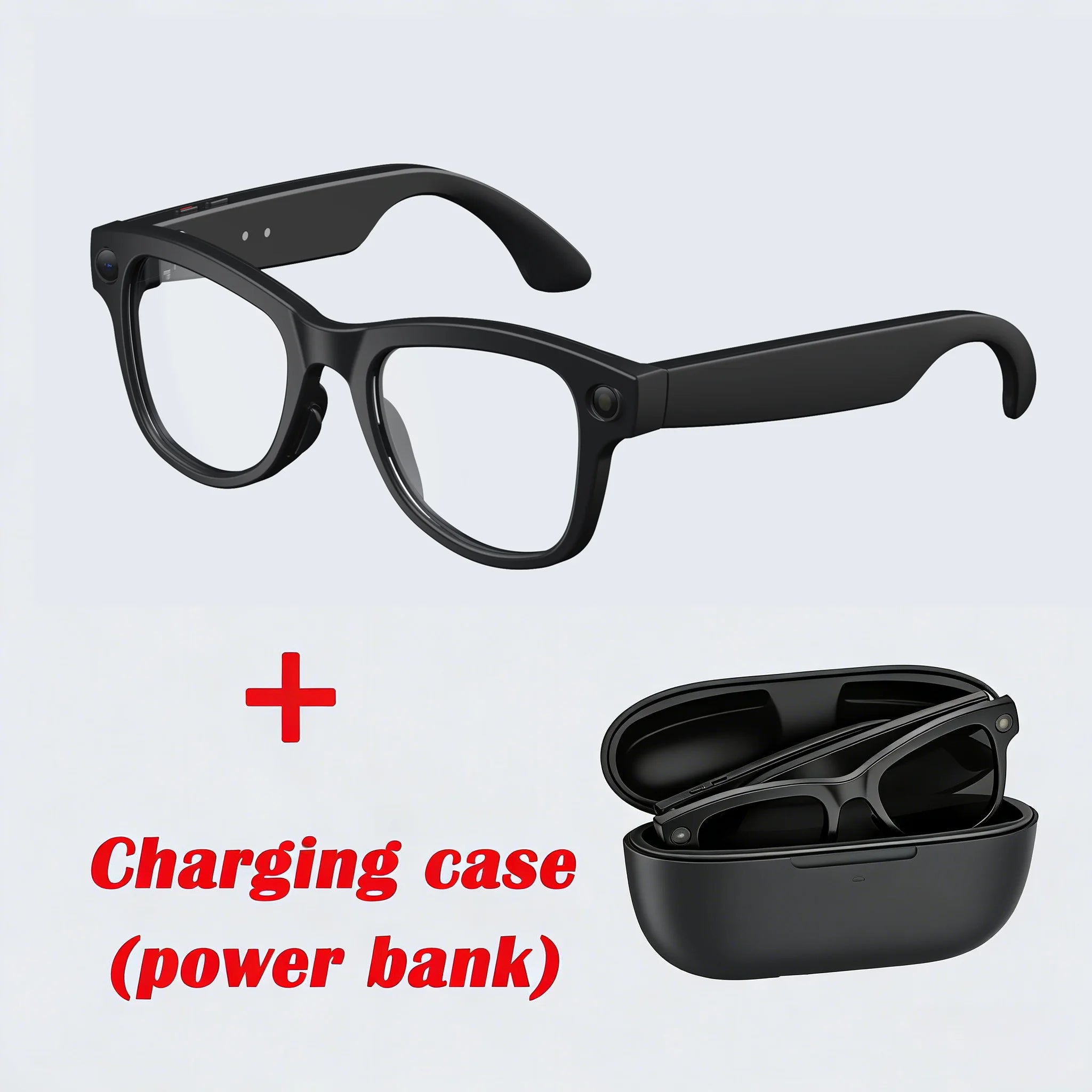 AI Intelligent Camera Glasses 4K HD Smart Glasses Camera Video Recording and Taking Photos, Translation,Assistant Conversation