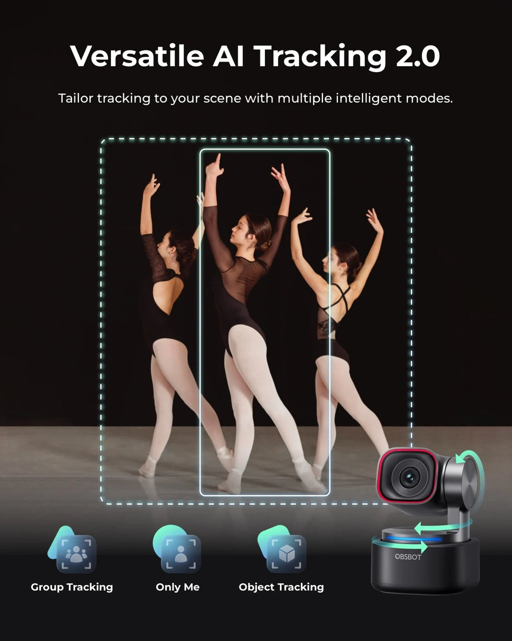 Kamera OBSBOT Tiny 3 AI - Webcam 4K z Spatial Audio i Tracking