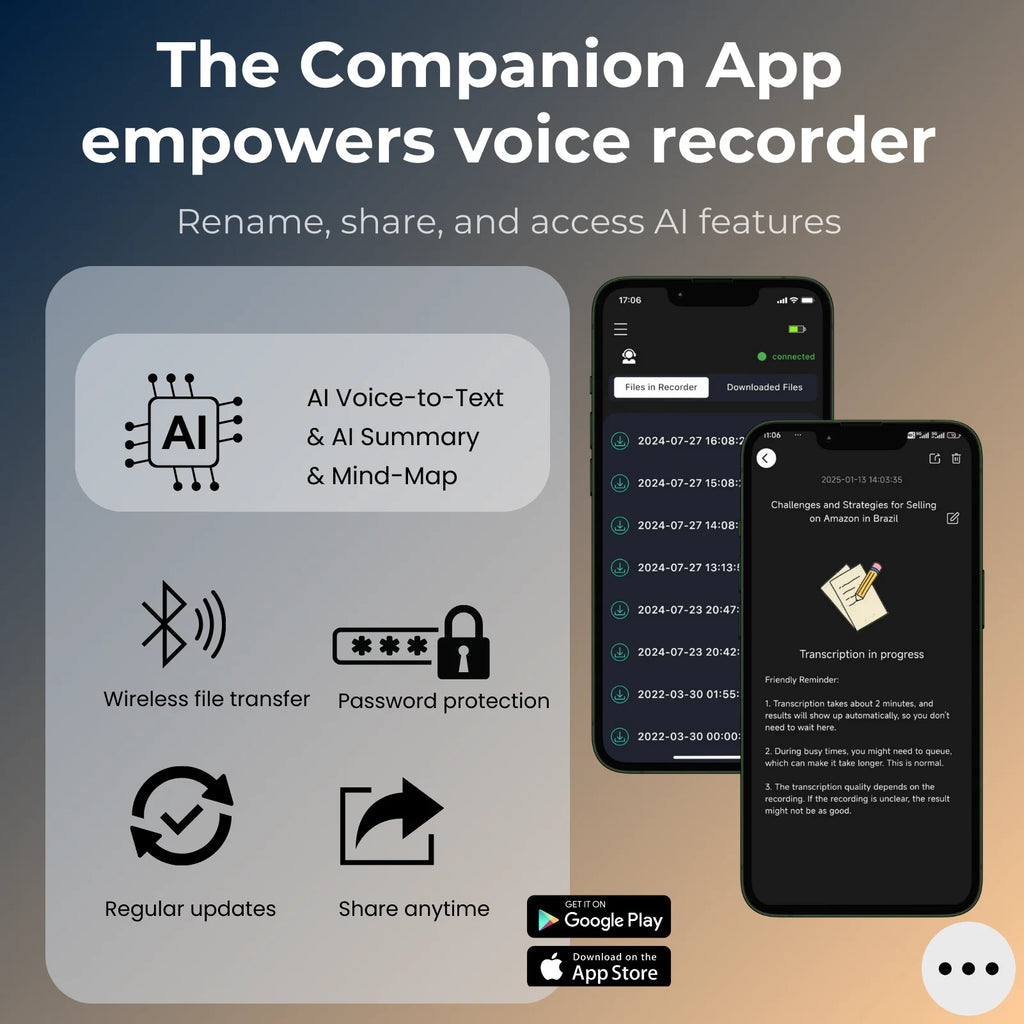 Dyktafon AI z Transkrypcją - Voice Recorder Speech-to-Text Nagrywanie Rozmów