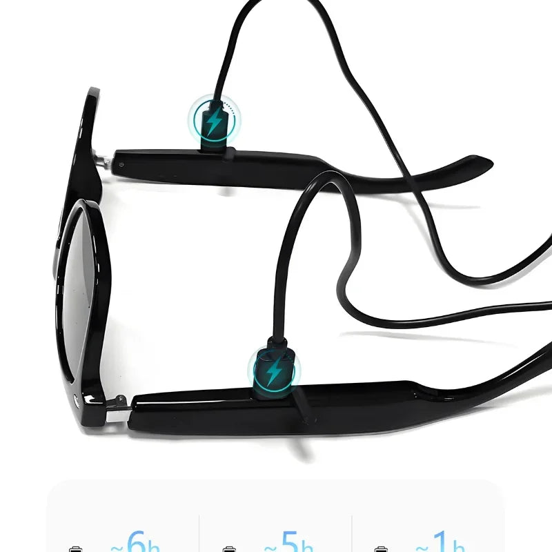 6K AI Smart Glasses Multifunctional Camera Bluetooth Call Voice Assistant Music Player Translate Photochromic HD Glasses