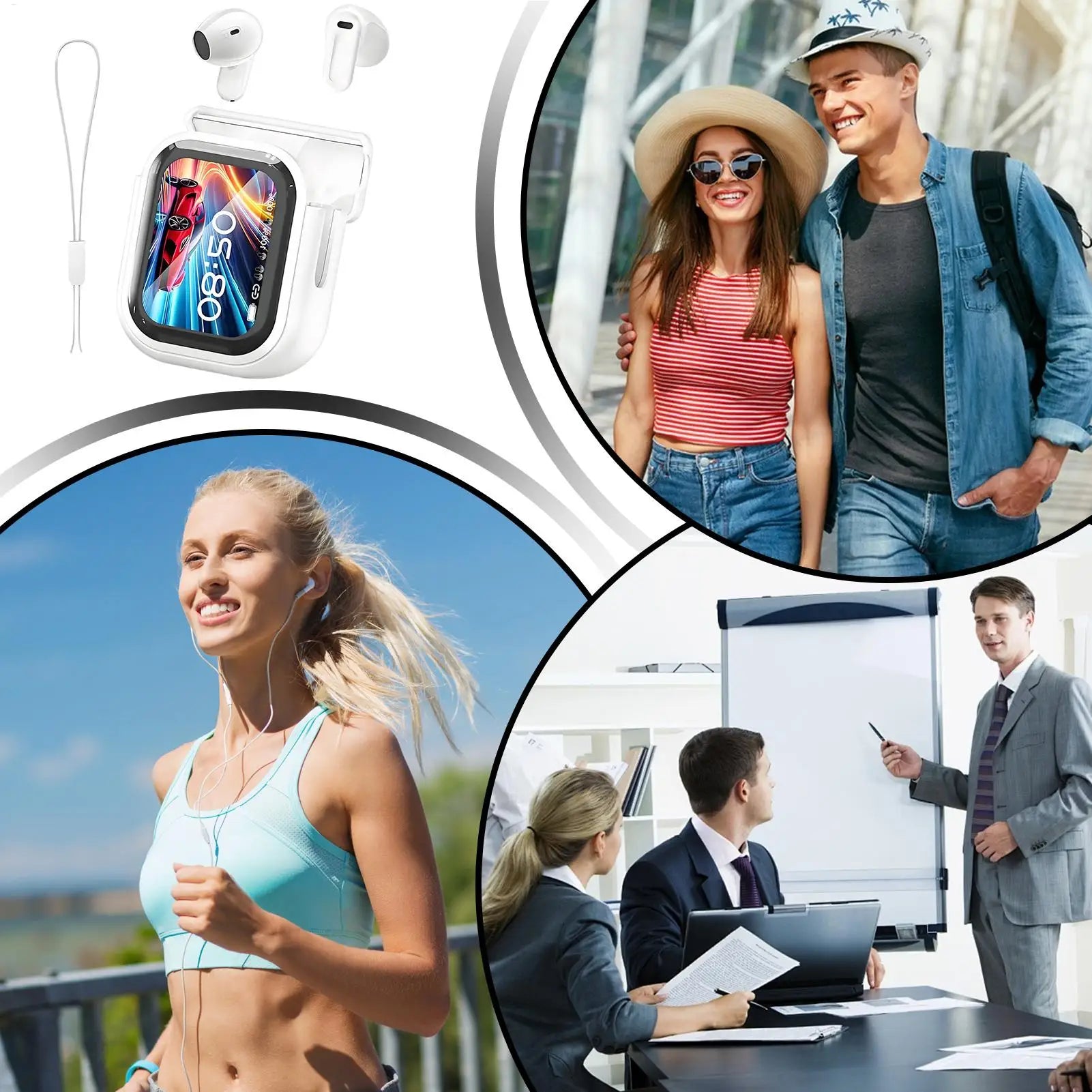 Słuchawki AI Translation Earbuds - Real Time, Ekran Dotykowy, Redukcja Szumów