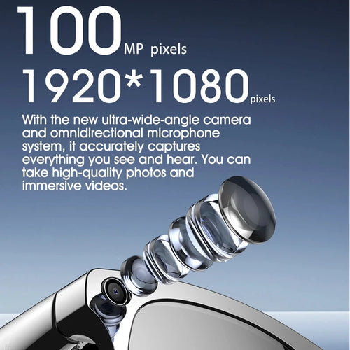 1080 AI Smart Glasses GPT 100mp Multifunctional HD Camera Chat Bluetooth Call Voice Music Assistant AI Translation Smart Glasses