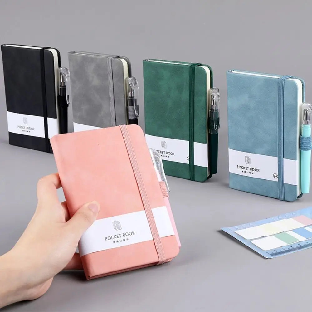 A6/A7 A6/A7 Pocket Notepad with Elastic Band Portable Portable Mini Notebook Simple Style 100 Sheets Agenda Organizer
