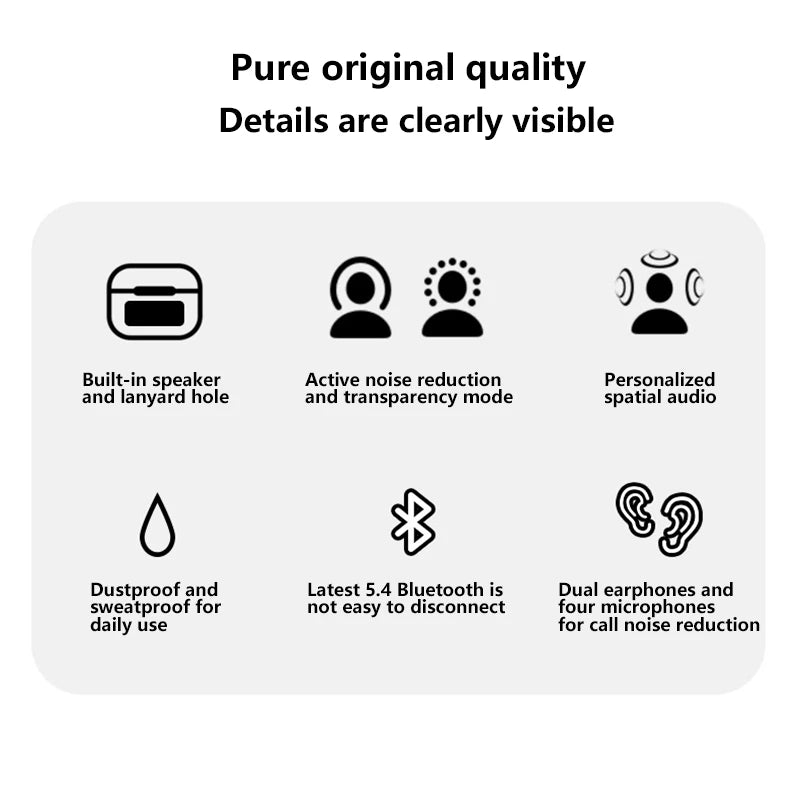 AI Earphone Wireless Bluetooth Headphones Translator Earphones 147Languages With Touch Screen Communication APP Control