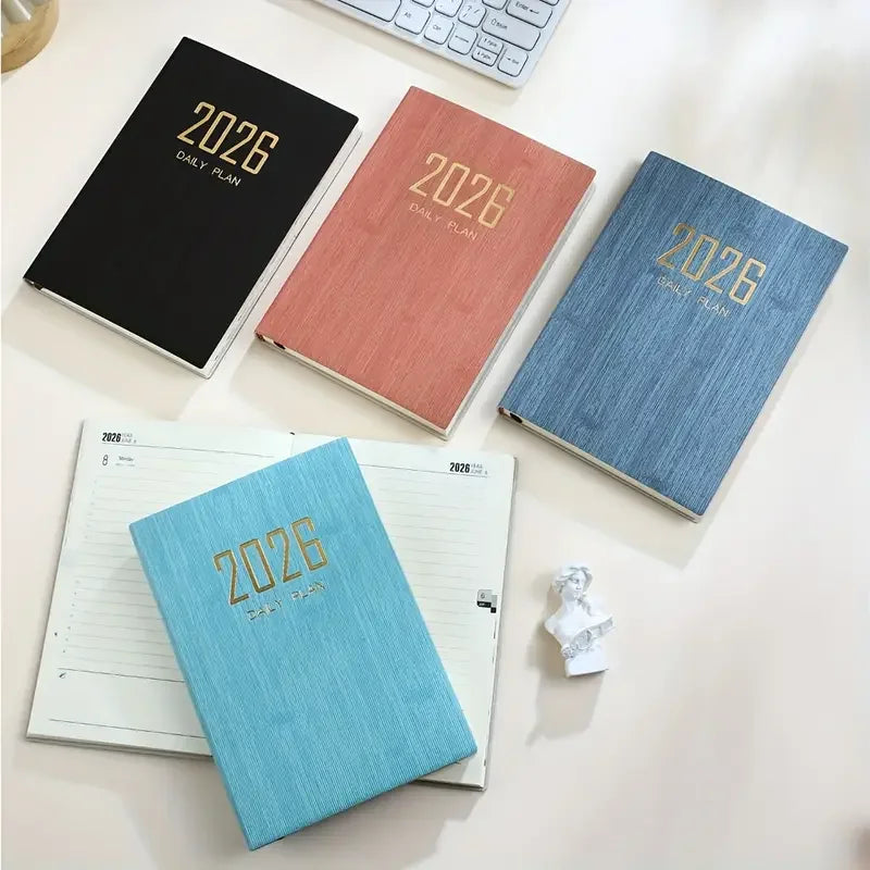 2026 New A5 Size Notebooks 365-Day Daily Schedule Book Diary 360 Sheets Notebook Agenda Notepad Writing Pads Office School
