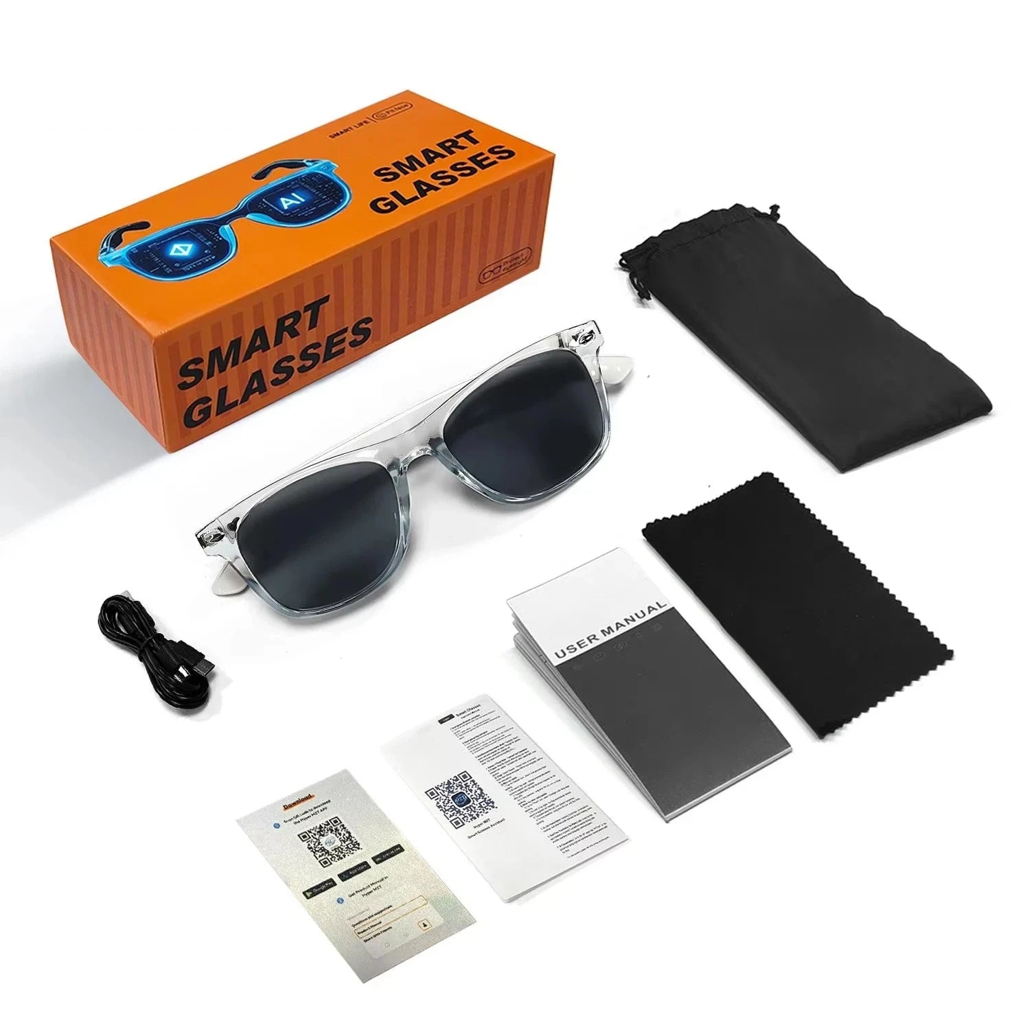 6K AI Smart Glasses Multifunctional Camera Bluetooth Call Voice Assistant Music Player Translate Photochromic HD Glasses