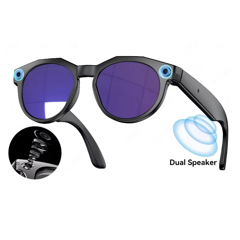 8K HD AI Smart Glasses Men Chat GPT 800MP Camera Bluetooth Call AI Translation Voice Assistant Control Sunglasses Women 2026