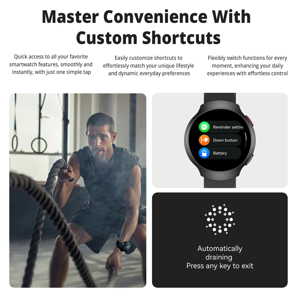 AIWR Orbit Smart Watch, GPS, 1.43'' AMOLED, AI Watch Faces ChatGPT, ENC Call, Heart Rate Monitor 5ATM Waterproof for Android iOS