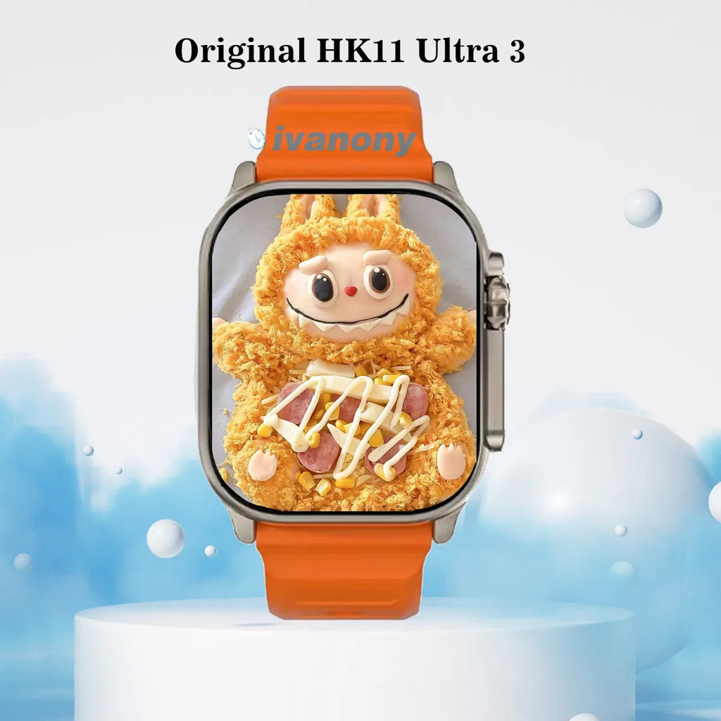 Ivanony Smart Watch HK11 ULTRA 3 2.02inch Amoled Screen Bluetooth Network Sharing AI Robot Offline Voice Wake Up Smartwatch 2025