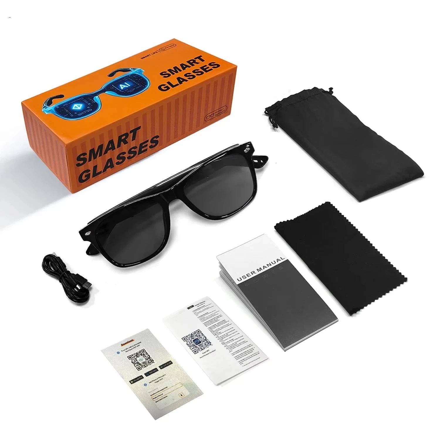 6K AI Smart Glasses Multifunctional Camera Bluetooth Call Voice Assistant Music Player Translate Photochromic HD Glasses