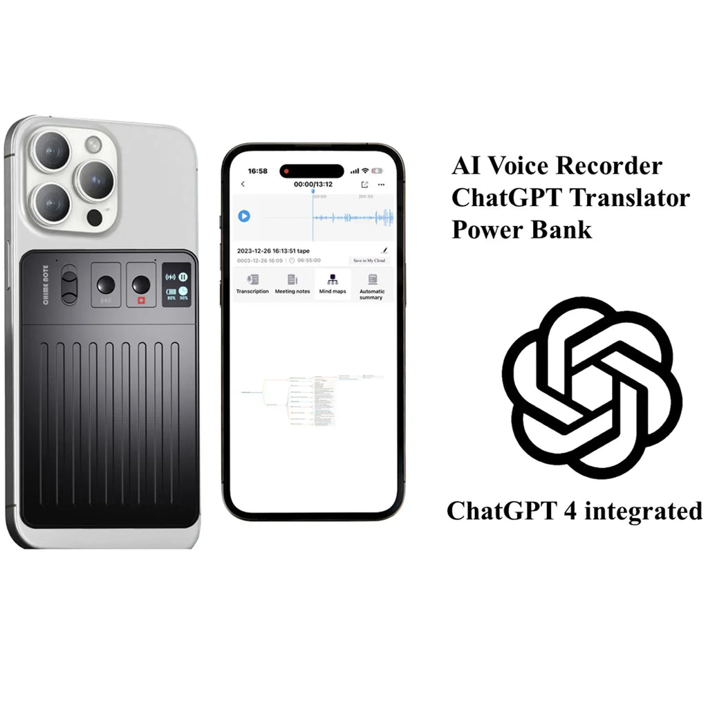 ChatGPT-4 AI Powered  Mini Voice Note Recorder Realtime Translator Device Phone Charging  Free Translator Intelligent